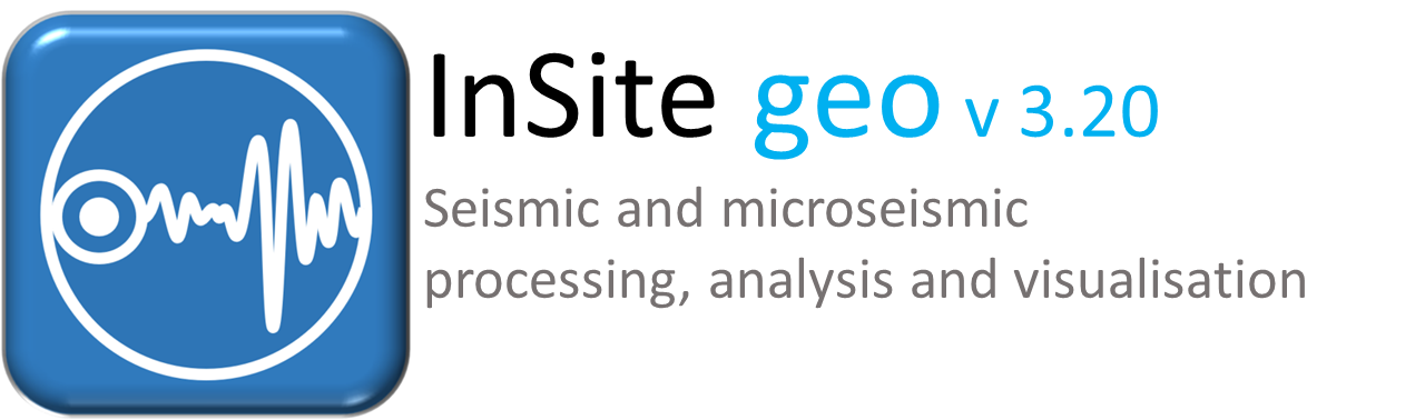 InSite-Geo seismic and microseismic processing software