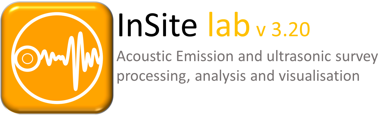 inSite-Lab acoustic emission and ultrasonic survey processing software